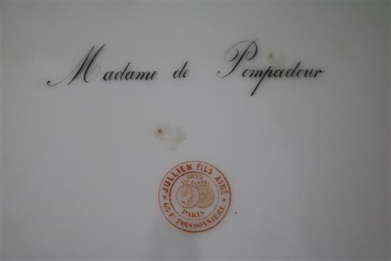 A pair of 19th century French Sevres porcelain plates, 9.25in.